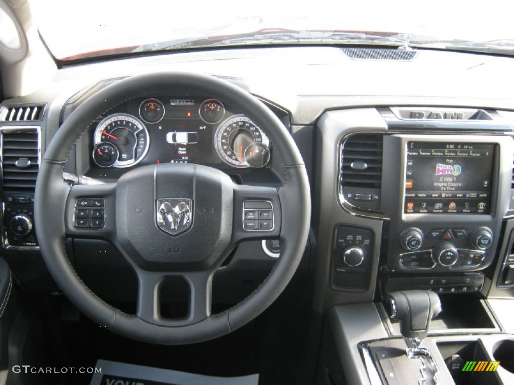 2013 Ram 1500 Sport Crew Cab 4x4 Black Dashboard Photo #73449899