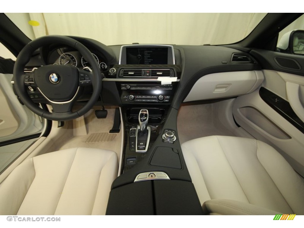 2013 BMW 6 Series 640i Convertible Ivory White Dashboard Photo #73451096