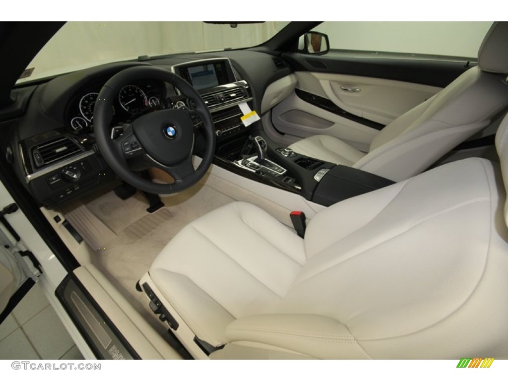 Ivory White Interior 2013 BMW 6 Series 640i Convertible Photo #73451231