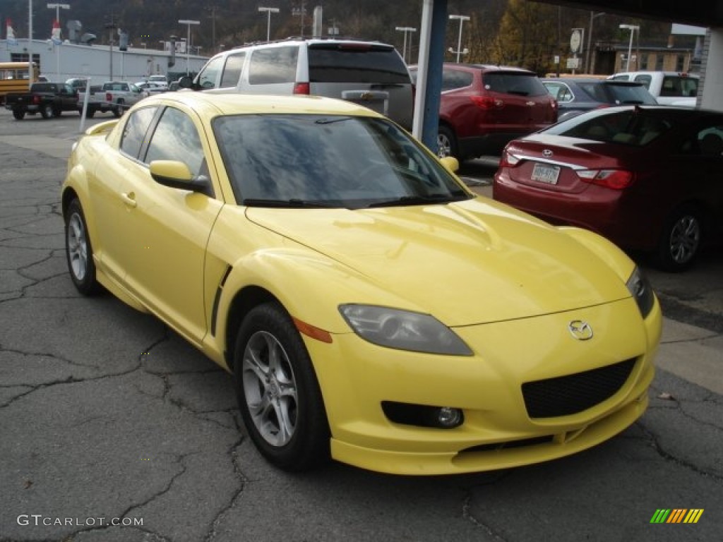 Lightning Yellow 2004 Mazda RX-8 Sport Exterior Photo #73451753