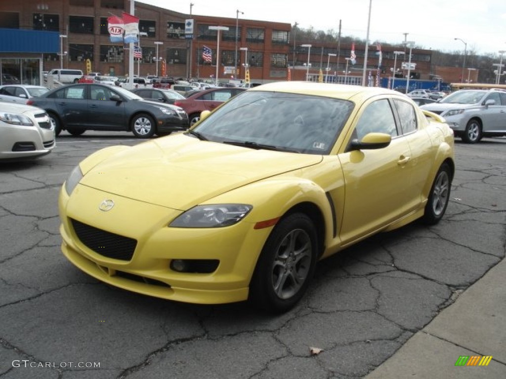 2004 RX-8 Sport - Lightning Yellow / Black photo #4