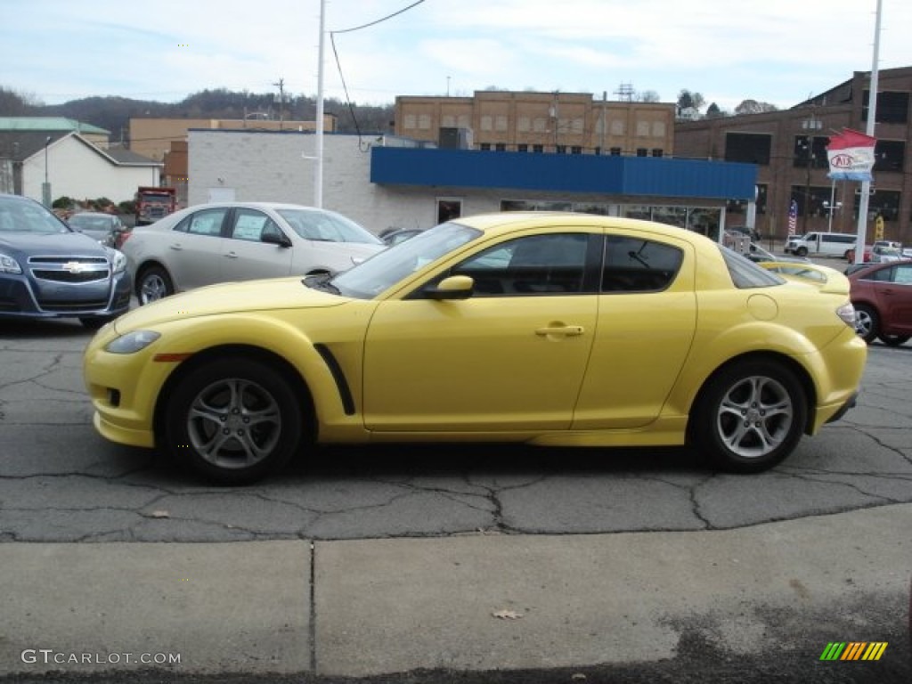 2004 RX-8 Sport - Lightning Yellow / Black photo #5