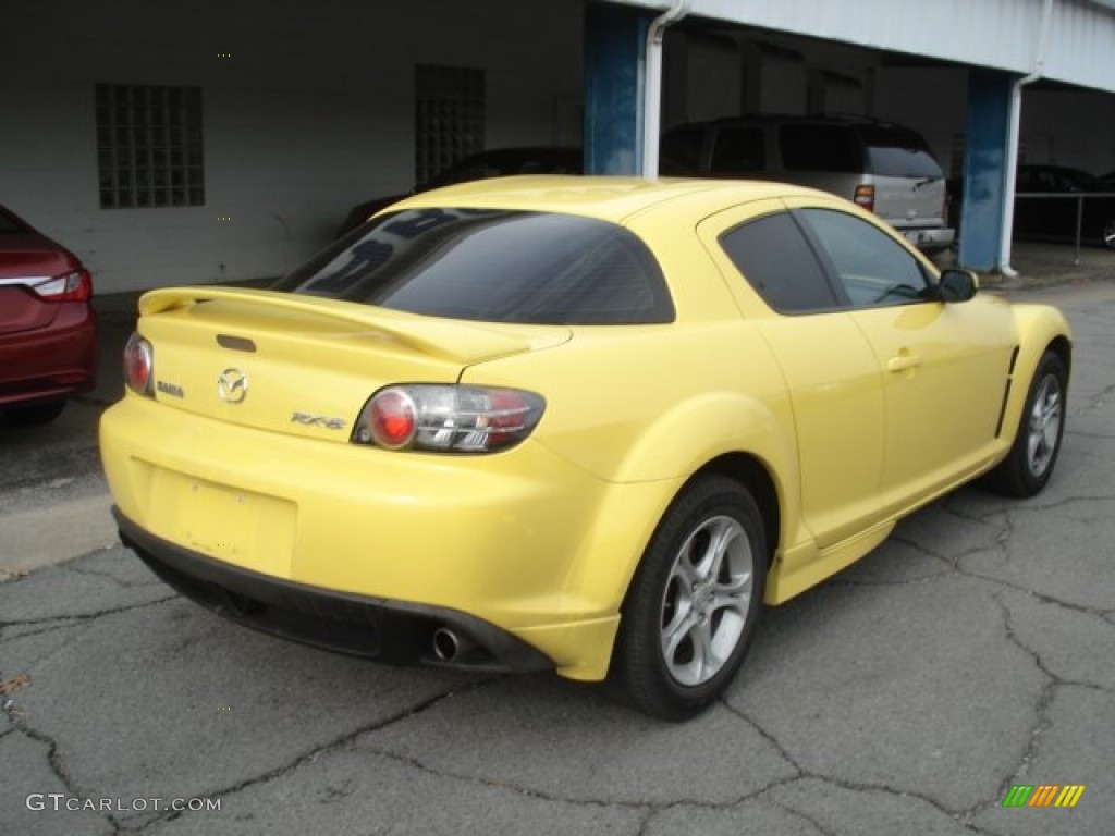 2004 RX-8 Sport - Lightning Yellow / Black photo #8