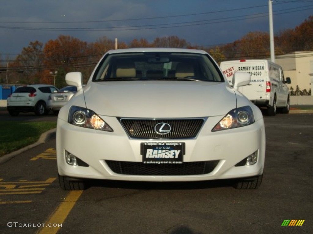 2008 IS 250 AWD - Starfire White Pearl / Cashmere Beige photo #6