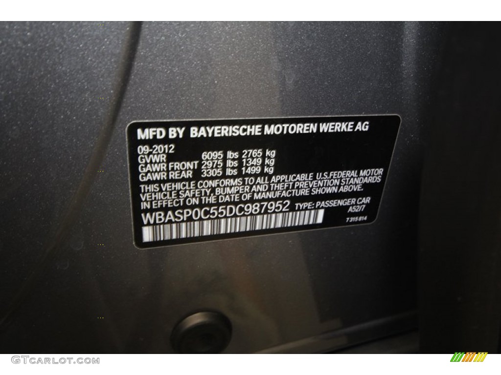 2013 5 Series Color Code A52 for Space Gray Metallic Photo #73452915