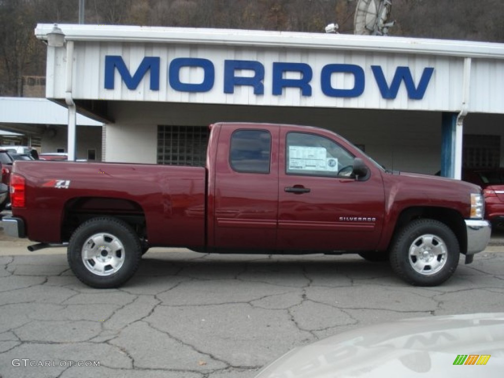 2013 Silverado 1500 LT Extended Cab 4x4 - Deep Ruby Metallic / Ebony photo #1