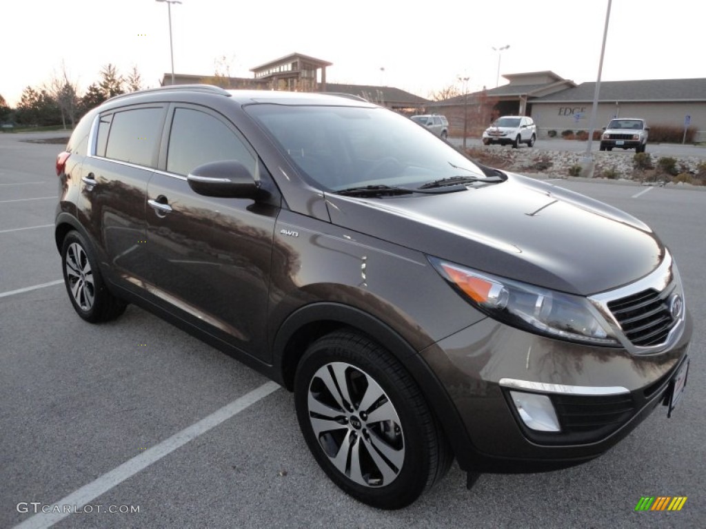 2012 Sportage EX AWD - Sand Track / Alpine Gray photo #2