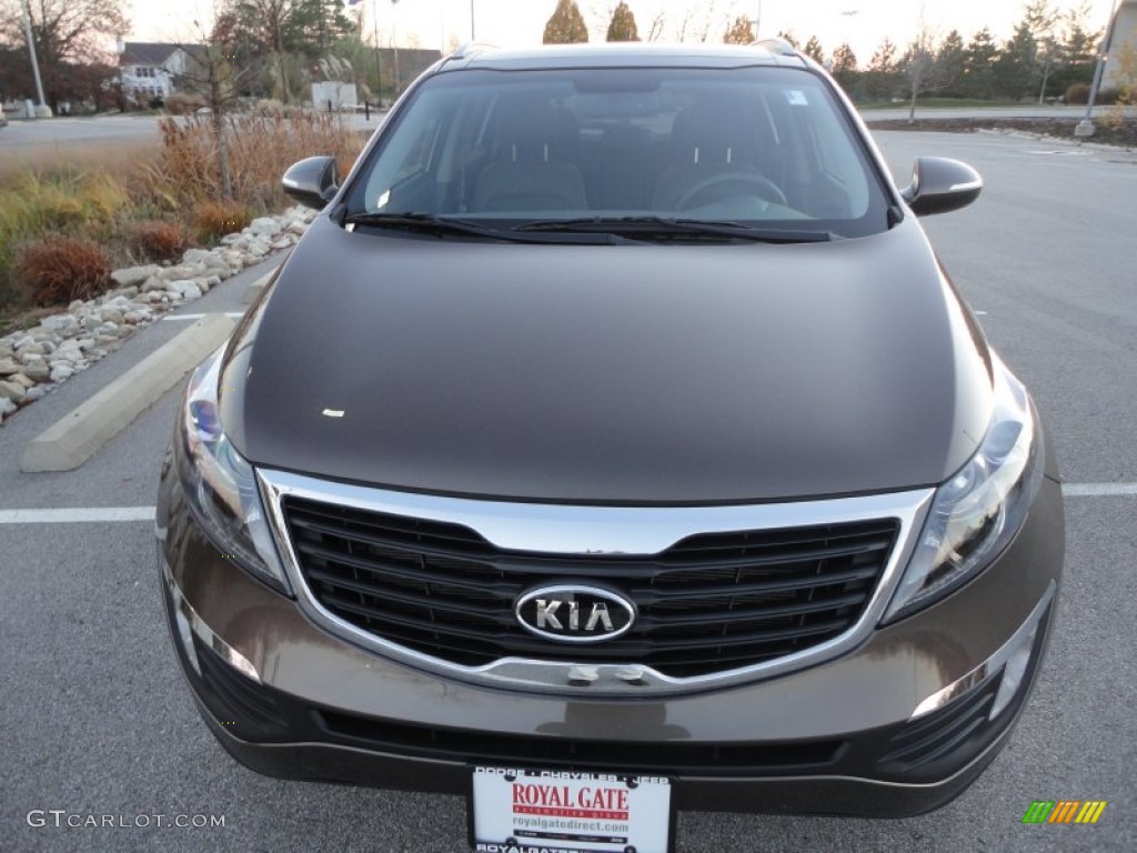 2012 Sportage EX AWD - Sand Track / Alpine Gray photo #3