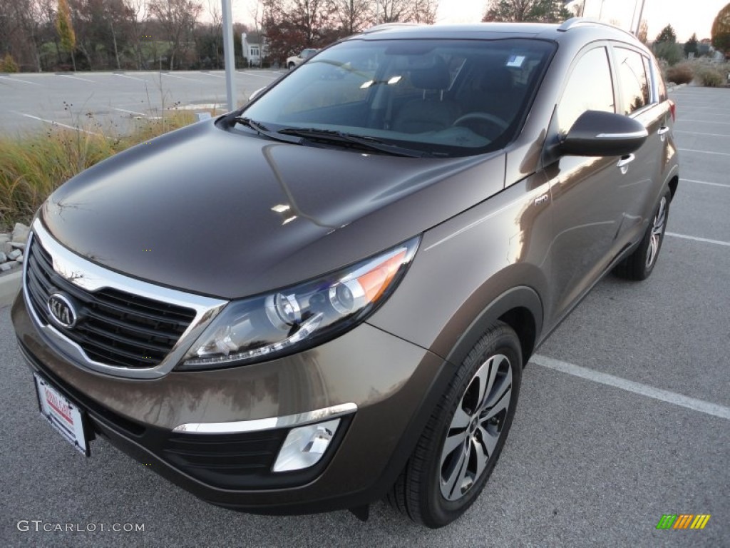 2012 Sportage EX AWD - Sand Track / Alpine Gray photo #4