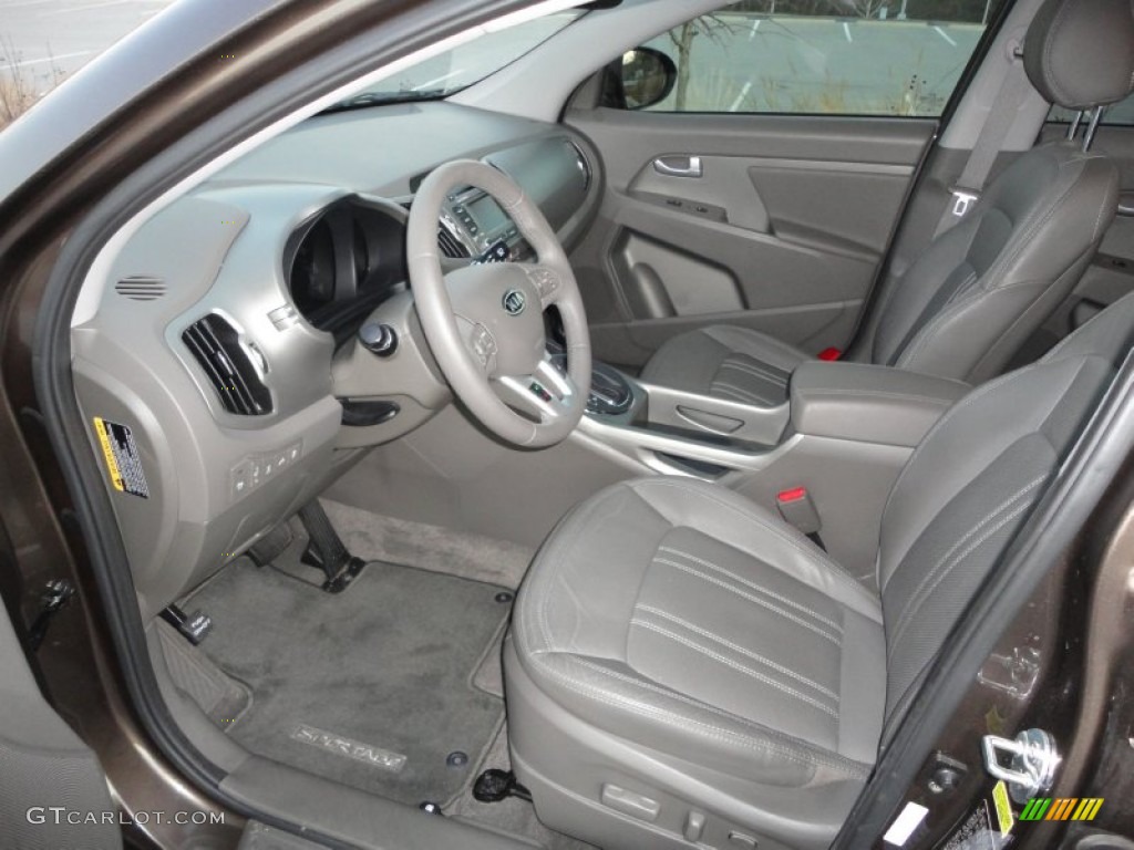 2012 Sportage EX AWD - Sand Track / Alpine Gray photo #11
