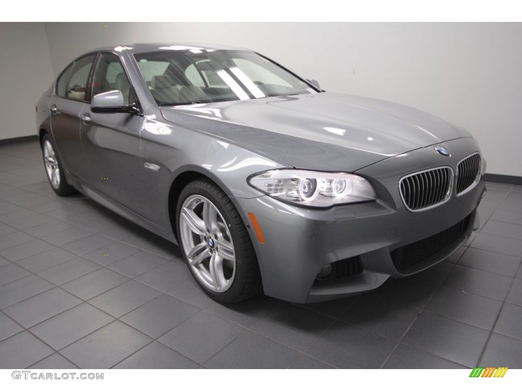 2013 5 Series 535i Sedan - Space Gray Metallic / Oyster/Black photo #1