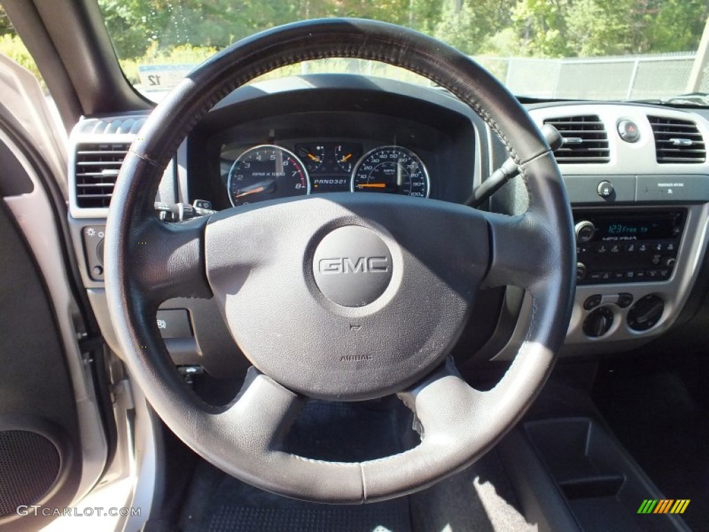 2009 GMC Canyon SLE Extended Cab Medium Pewter Steering Wheel Photo #73455824