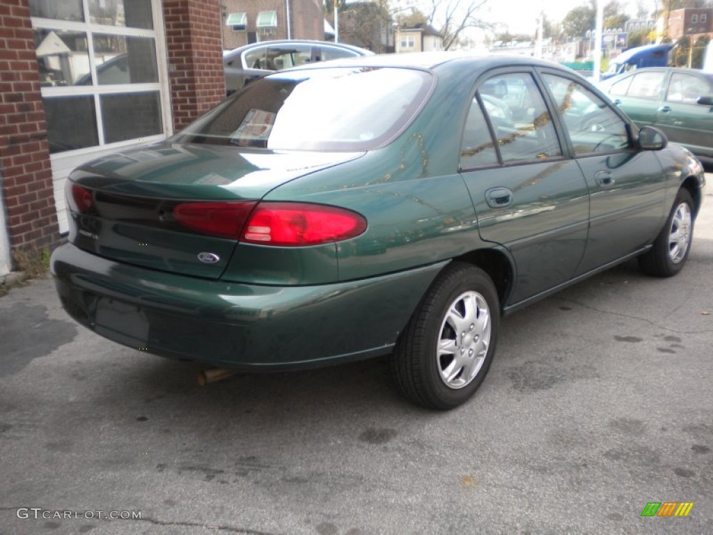 1999 Escort LX Sedan - Tropic Green Metallic / Medium Graphite photo #7