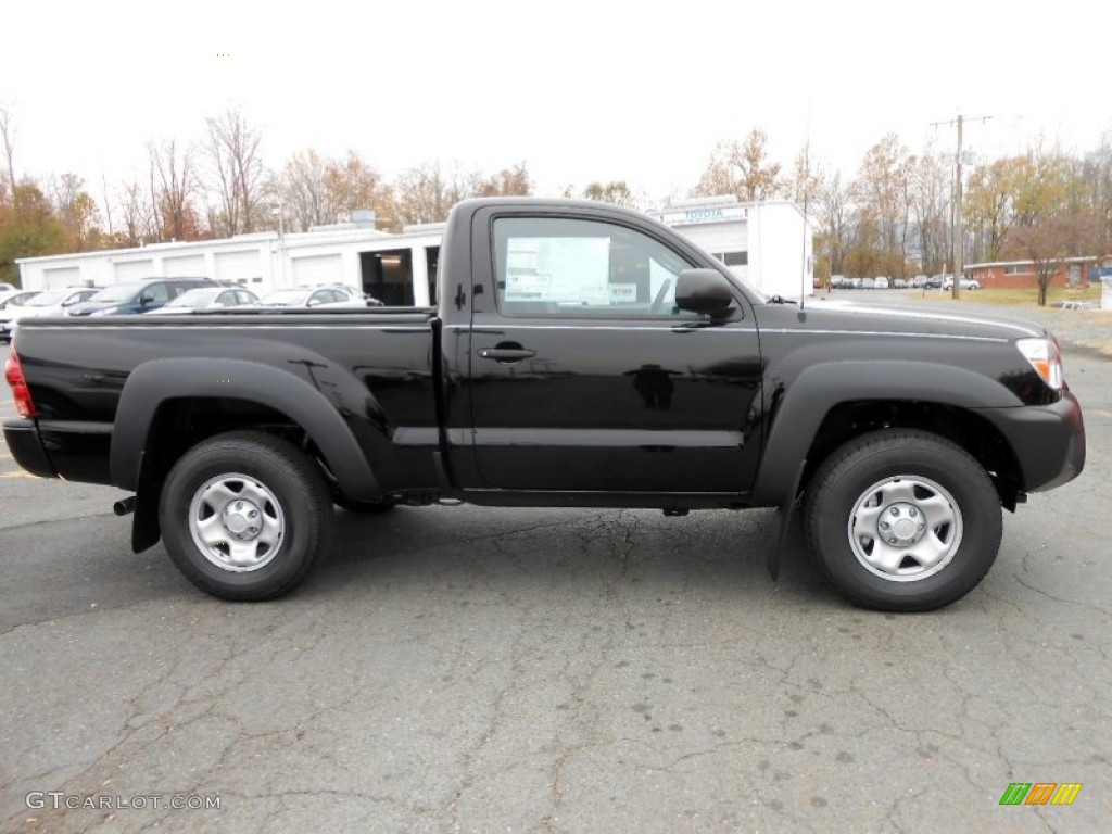 Black 2013 Toyota Tacoma Regular Cab 4x4 Exterior Photo #73457736