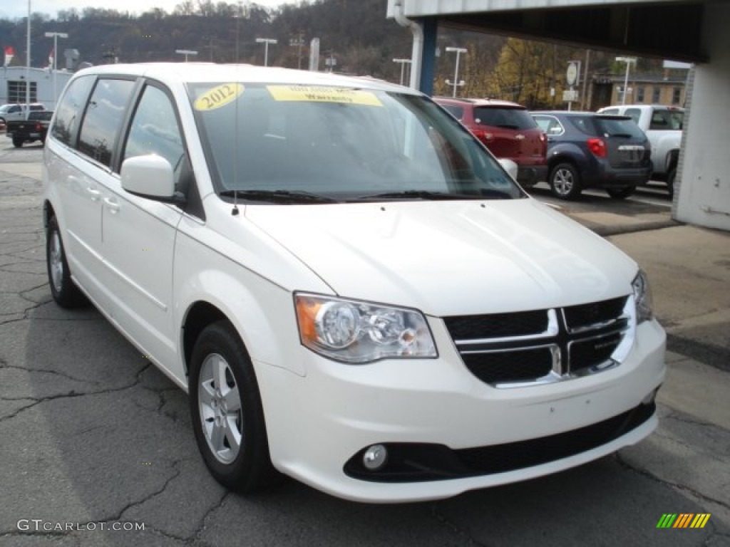 2012 Grand Caravan Crew - Stone White / Black/Light Graystone photo #2