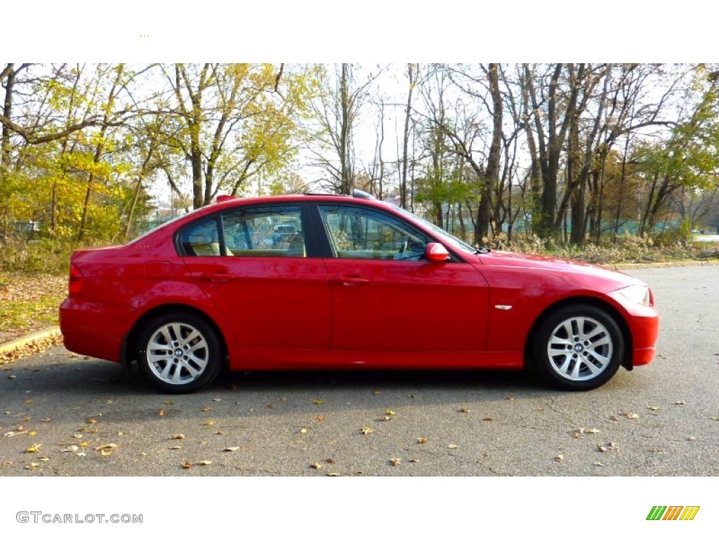 2006 3 Series 325xi Sedan - Electric Red / Beige photo #10