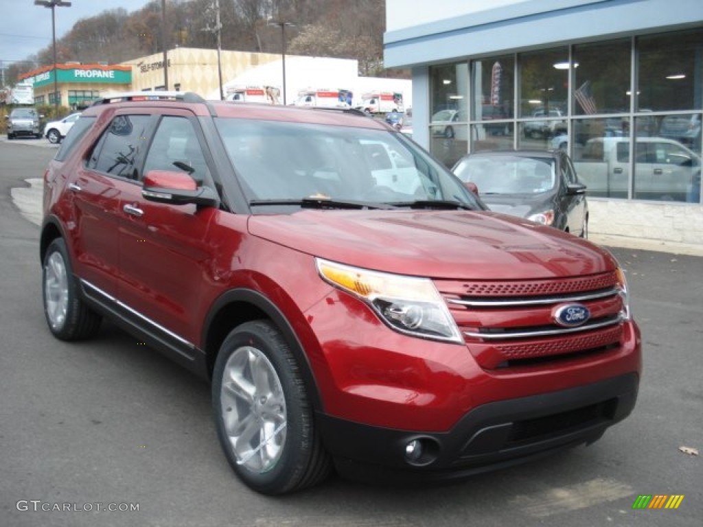 2013 Explorer Limited 4WD - Ruby Red Metallic / Charcoal Black photo #2