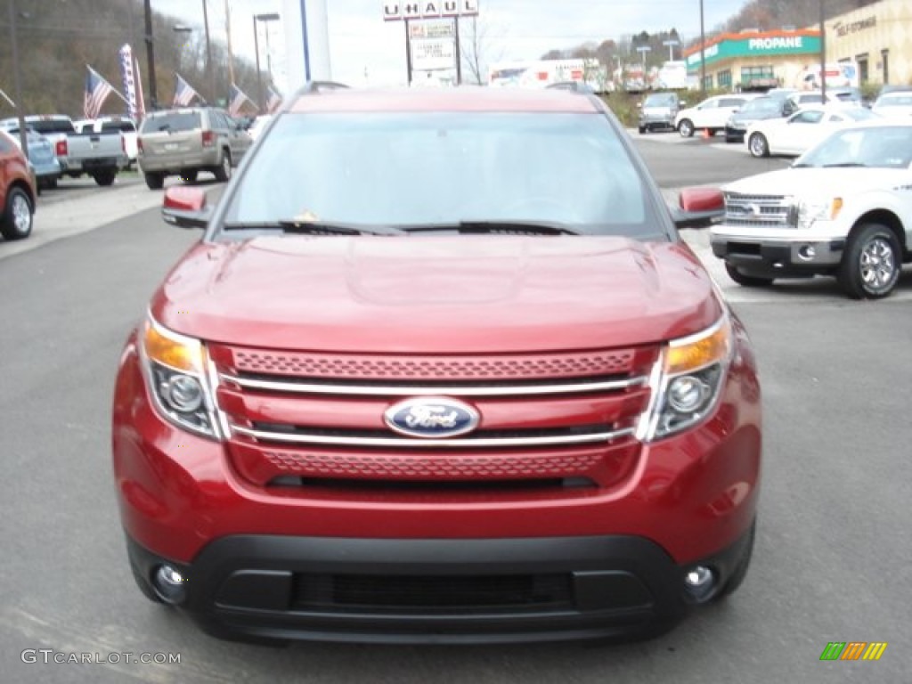 2013 Explorer Limited 4WD - Ruby Red Metallic / Charcoal Black photo #3
