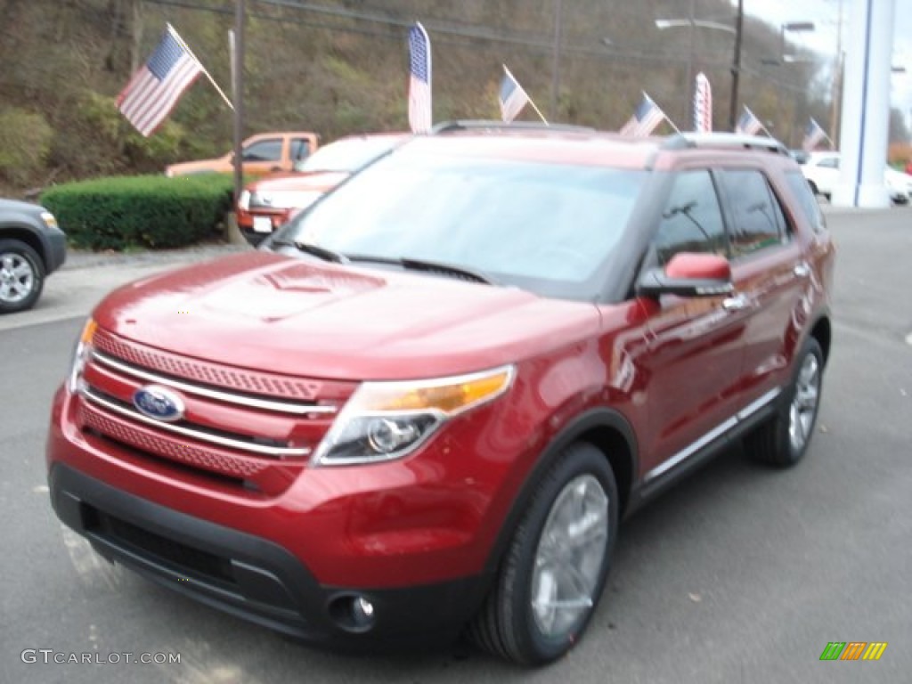 2013 Explorer Limited 4WD - Ruby Red Metallic / Charcoal Black photo #4