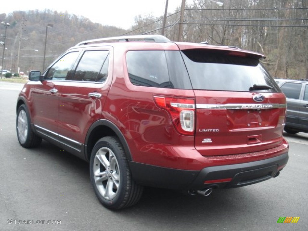 2013 Explorer Limited 4WD - Ruby Red Metallic / Charcoal Black photo #6