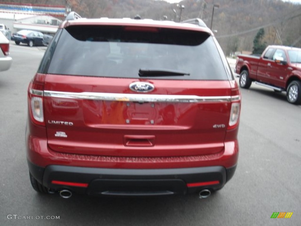 2013 Explorer Limited 4WD - Ruby Red Metallic / Charcoal Black photo #7