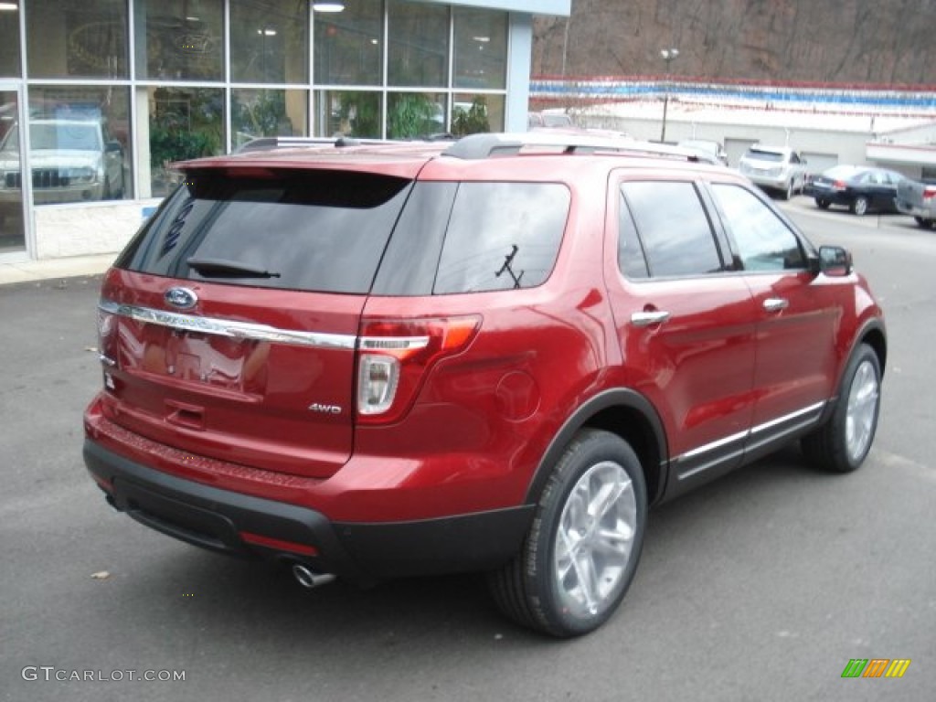 2013 Explorer Limited 4WD - Ruby Red Metallic / Charcoal Black photo #8