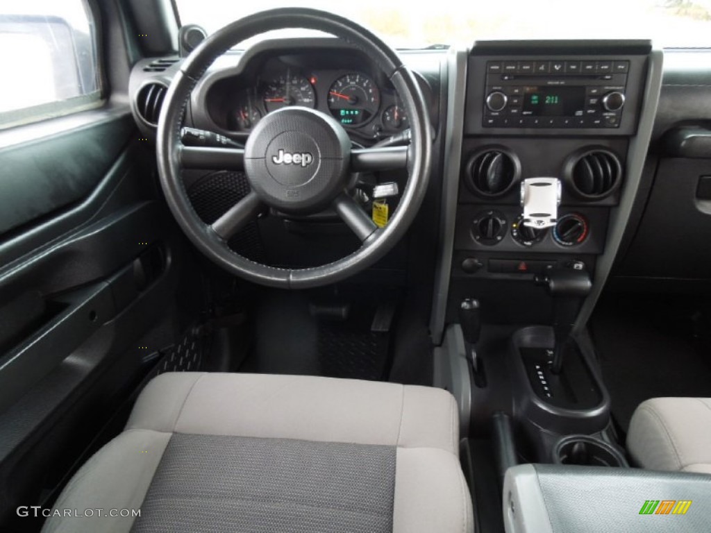 2008 Jeep Wrangler Unlimited X 4x4 Dark Slate Gray/Med Slate Gray Dashboard Photo #73460528