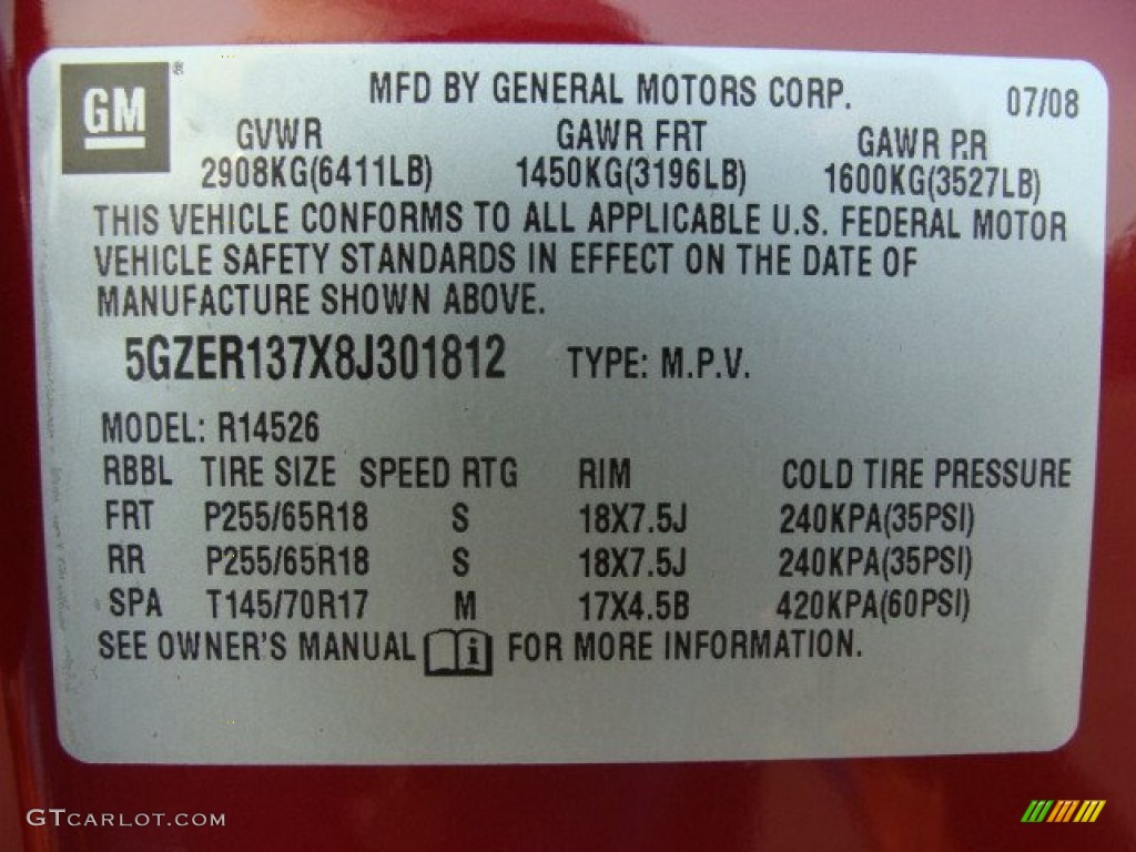 2008 Outlook XE - Red Jewel / Tan photo #15