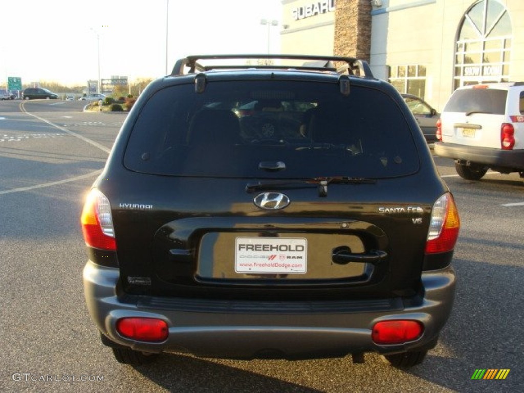 2003 Santa Fe LX - Black Obsidian / Gray photo #5