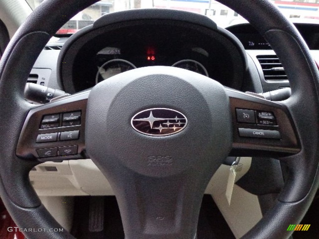 2013 Subaru XV Crosstrek 2.0 Premium Ivory Steering Wheel Photo #73461848