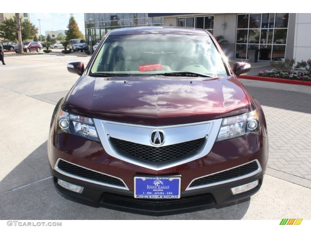 2013 MDX SH-AWD Technology - Dark Cherry Pearl / Parchment photo #2