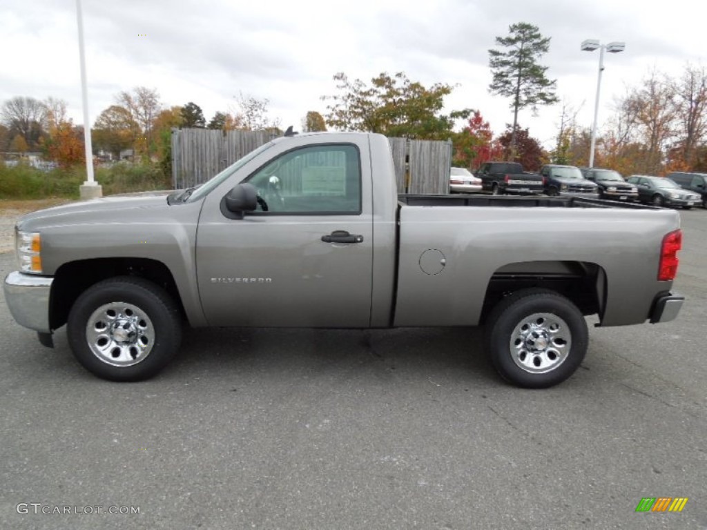 2013 Silverado 1500 LS Regular Cab - Graystone Metallic / Dark Titanium photo #3