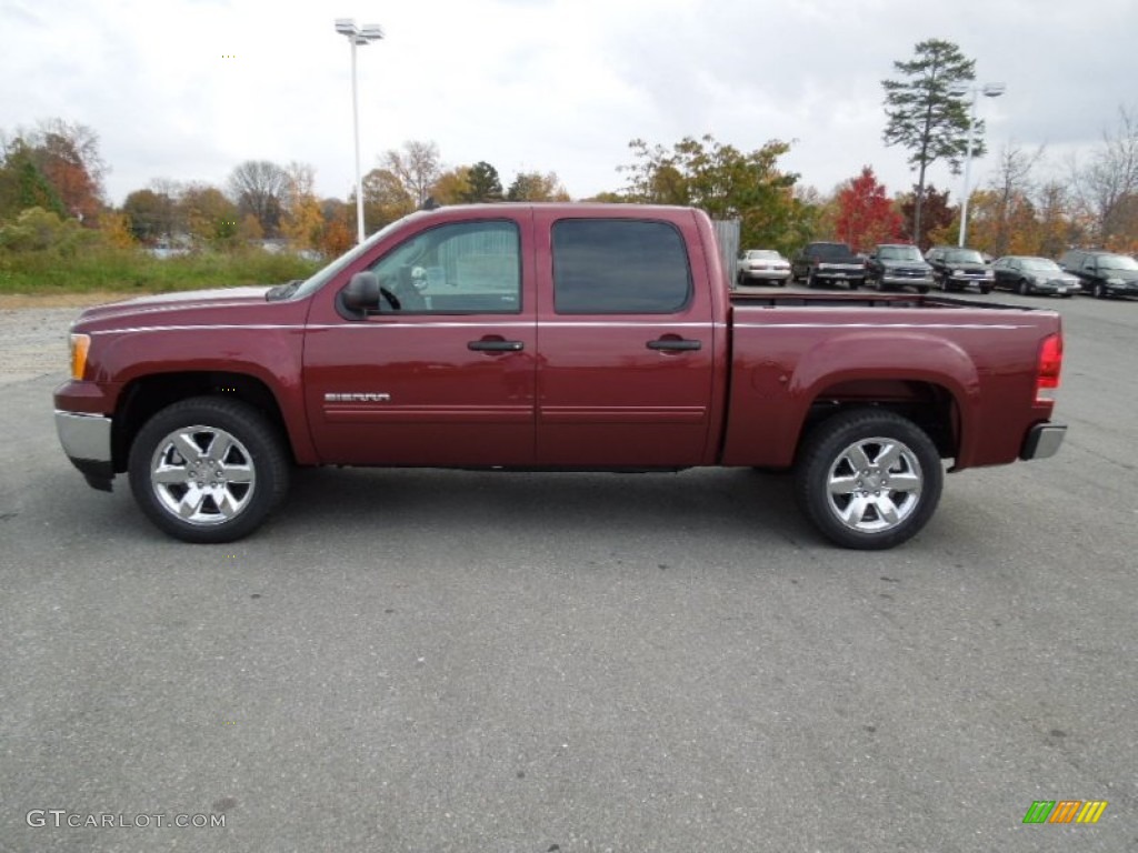 2013 Sierra 1500 SLE Crew Cab - Sonoma Red Metallic / Ebony photo #3