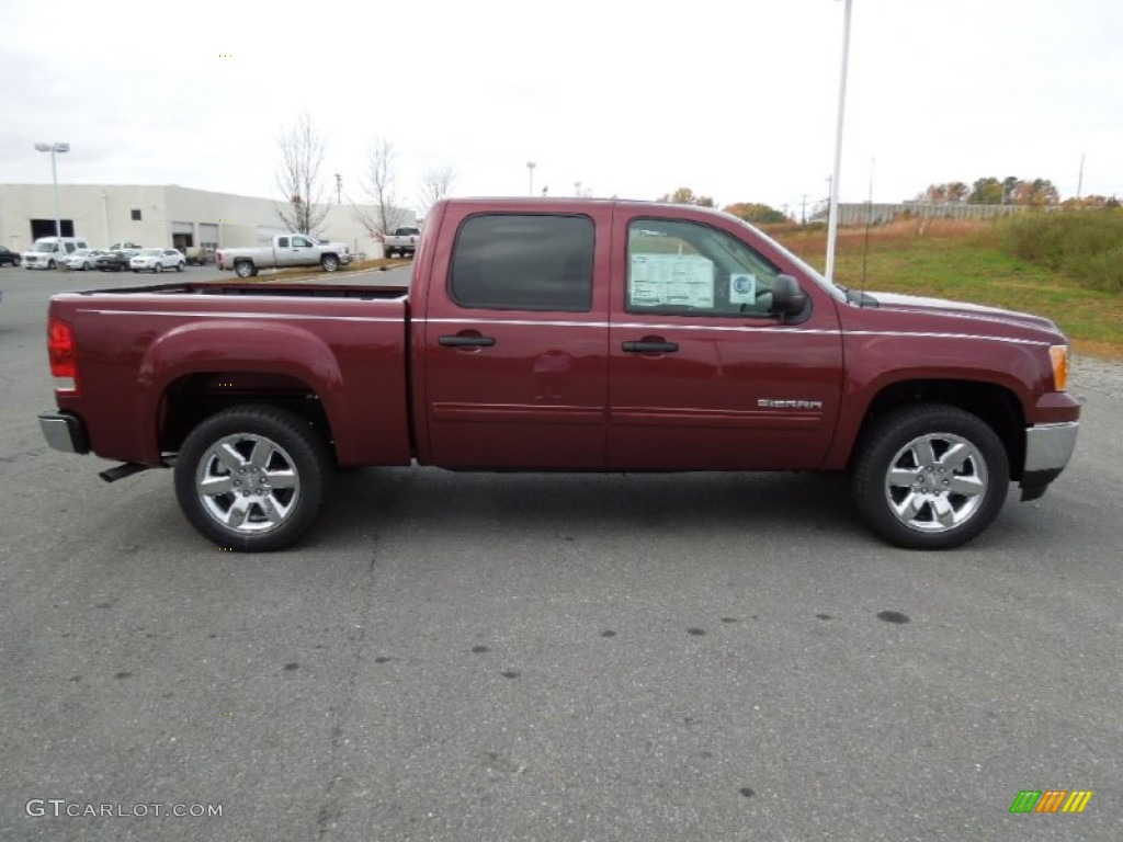 2013 Sierra 1500 SLE Crew Cab - Sonoma Red Metallic / Ebony photo #6