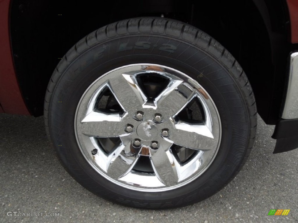 2013 Sierra 1500 SLE Crew Cab - Sonoma Red Metallic / Ebony photo #25