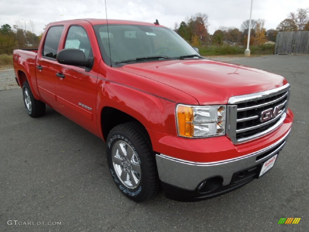 2013 Sierra 1500 SLE Crew Cab 4x4 - Fire Red / Ebony photo #2