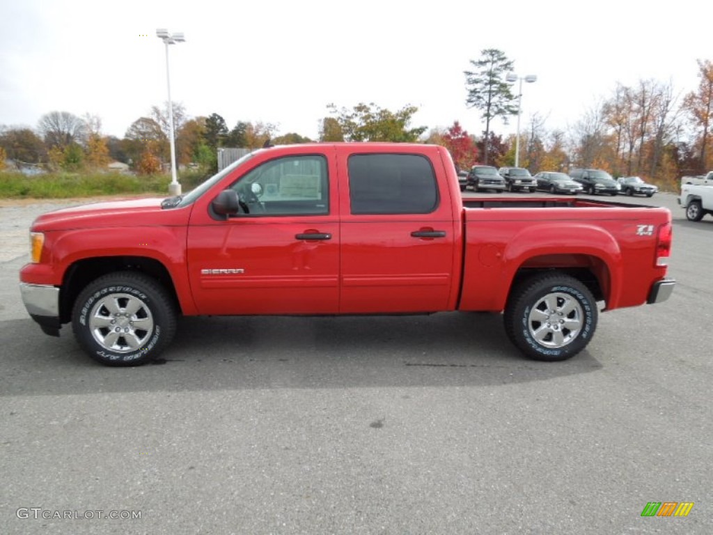 2013 Sierra 1500 SLE Crew Cab 4x4 - Fire Red / Ebony photo #3