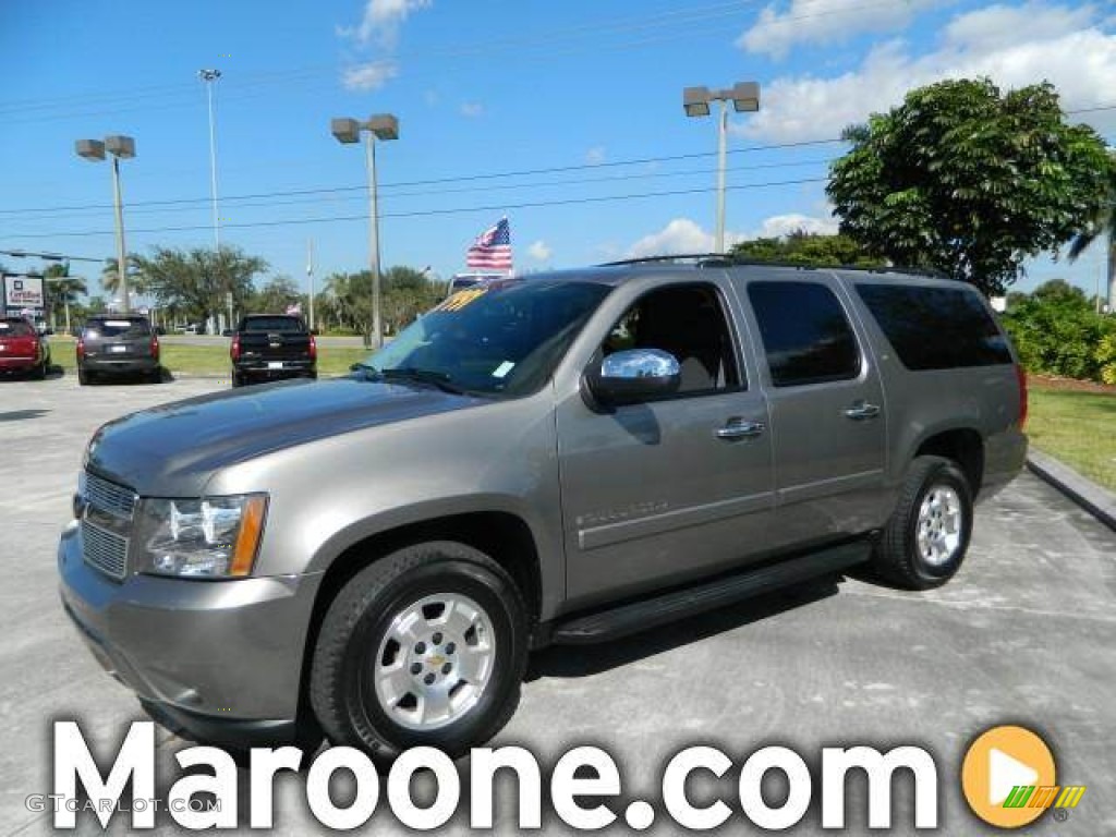 2009 Suburban LT - Greystone Metallic / Ebony photo #1