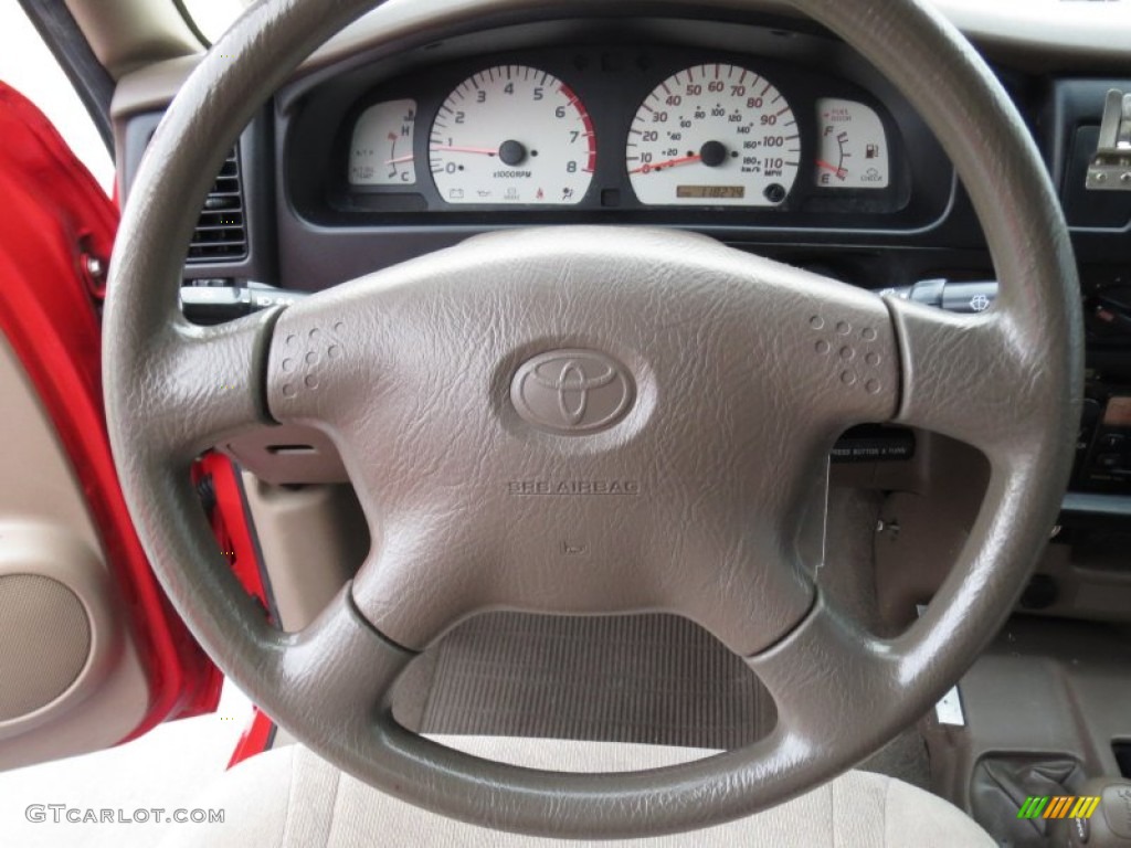 2003 Toyota Tacoma V6 Double Cab 4x4 Oak Steering Wheel Photo #73471190