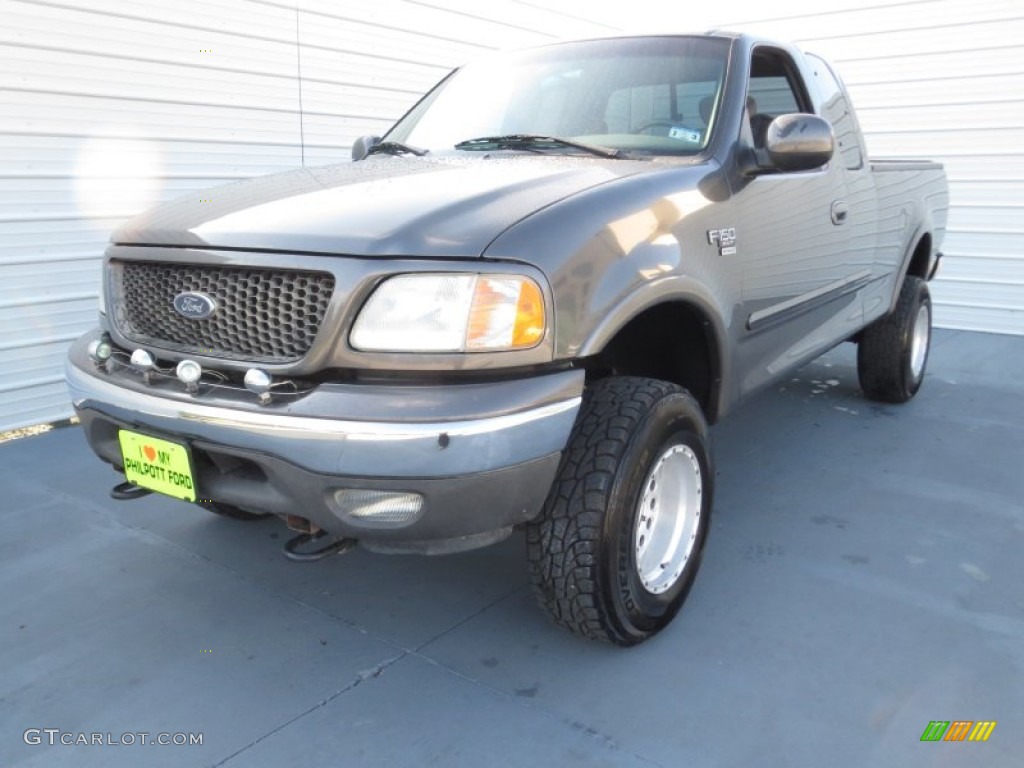 2002 F150 XLT SuperCab 4x4 - Dark Shadow Grey Metallic / Dark Graphite photo #6