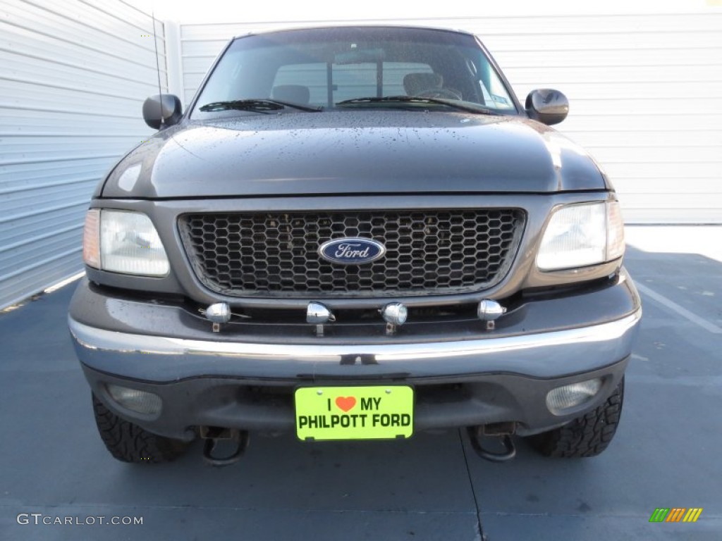 2002 F150 XLT SuperCab 4x4 - Dark Shadow Grey Metallic / Dark Graphite photo #7