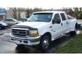 2000 Oxford White Ford F350 Super Duty XLT Crew Cab 4x4 Dually  photo #2