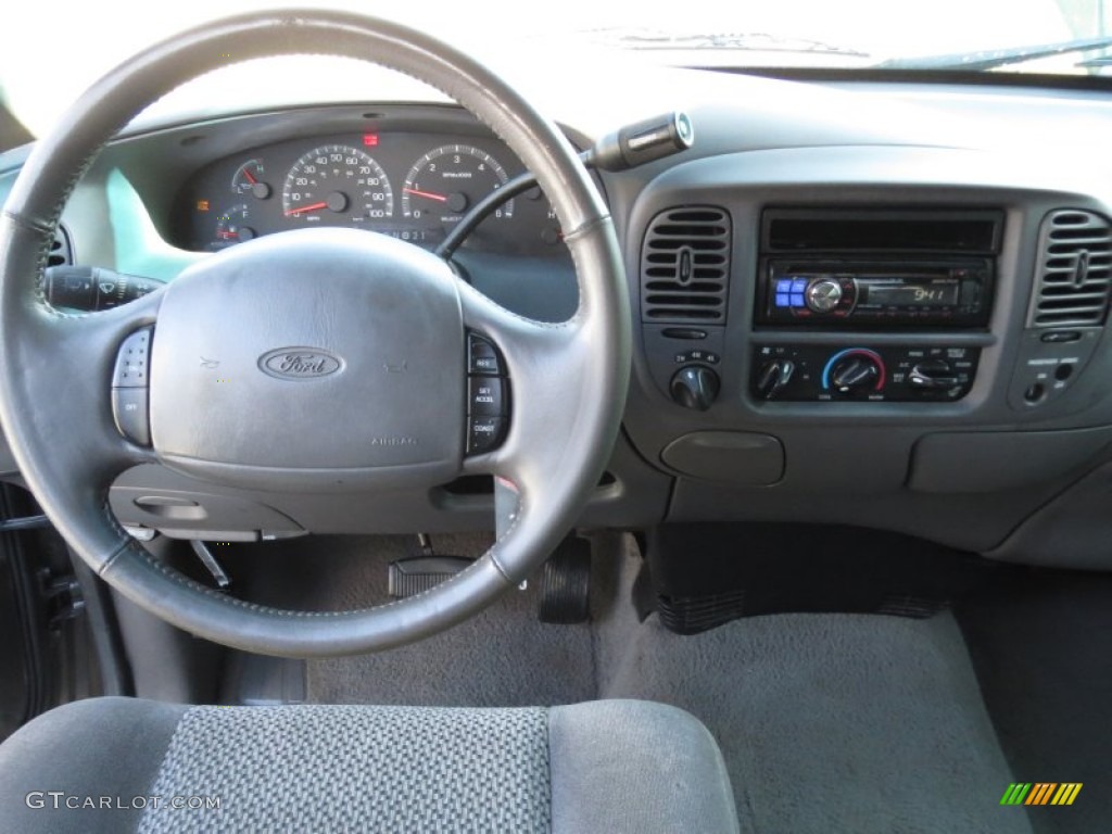 2002 F150 XLT SuperCab 4x4 - Dark Shadow Grey Metallic / Dark Graphite photo #32