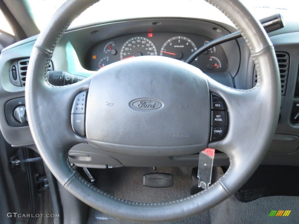 2002 F150 XLT SuperCab 4x4 - Dark Shadow Grey Metallic / Dark Graphite photo #35