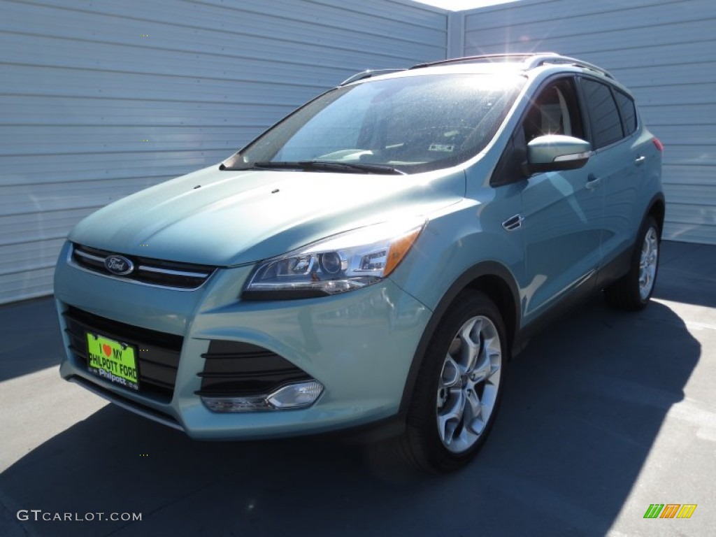 2013 Escape Titanium 2.0L EcoBoost - Frosted Glass Metallic / Charcoal Black photo #6