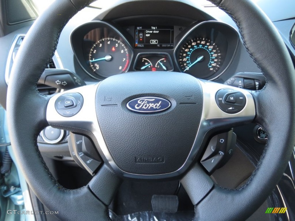 2013 Escape Titanium 2.0L EcoBoost - Frosted Glass Metallic / Charcoal Black photo #31