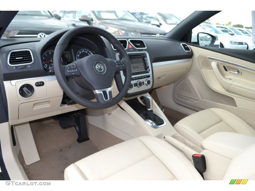 Cornsilk Beige Interior 2013 Volkswagen Eos Komfort Photo #73473461