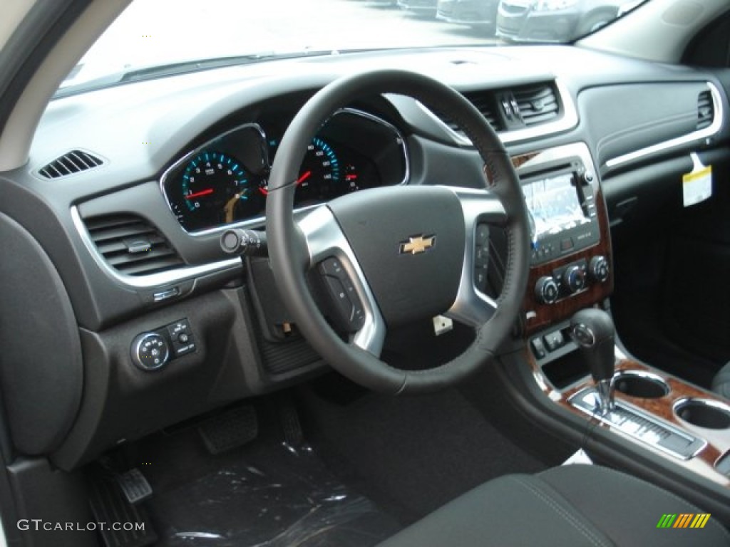 Ebony Interior 2013 Chevrolet Traverse LT AWD Photo #73473710