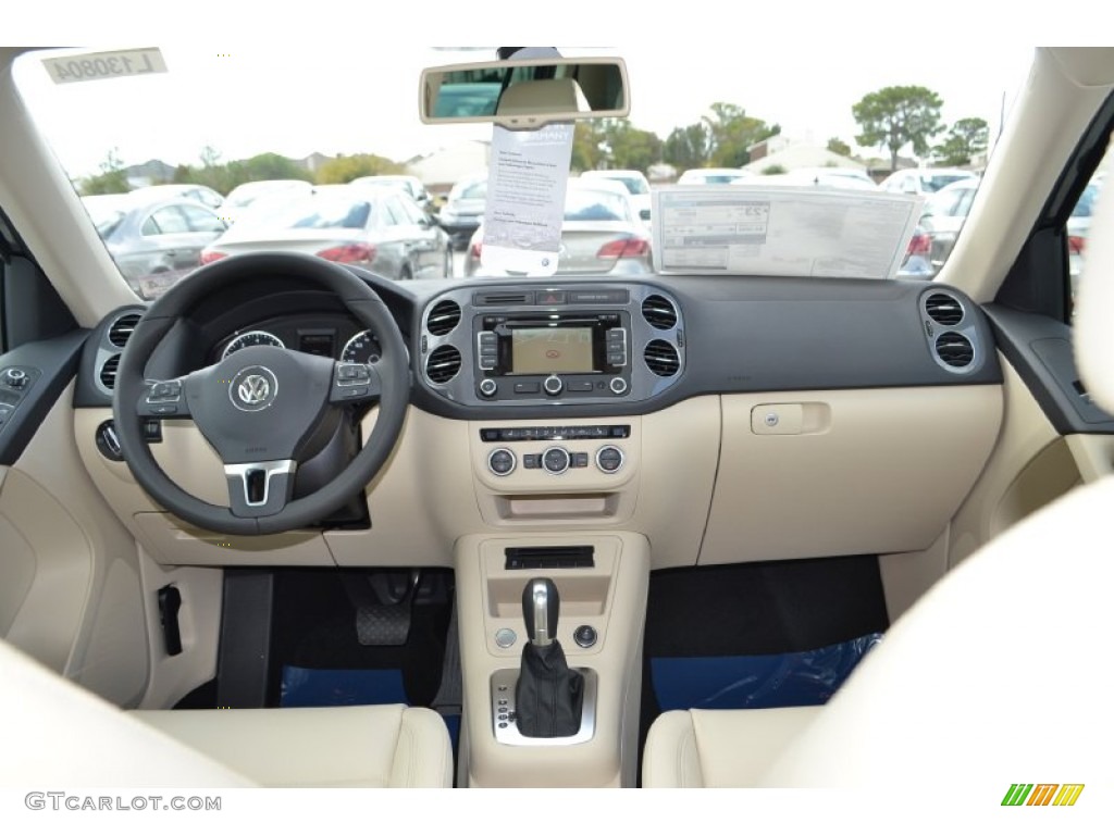 2013 Volkswagen Tiguan SEL Beige Dashboard Photo #73473796