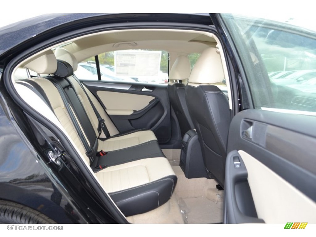 2 Tone Black/Cornsilk Interior 2013 Volkswagen Jetta SEL Sedan Photo #73474242